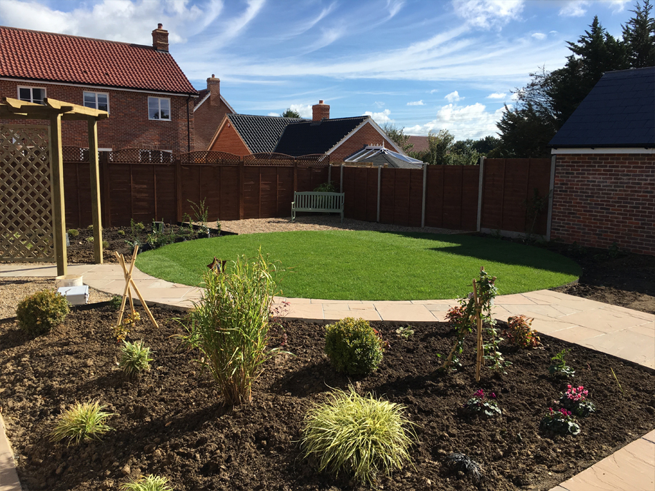 turfing and pathway